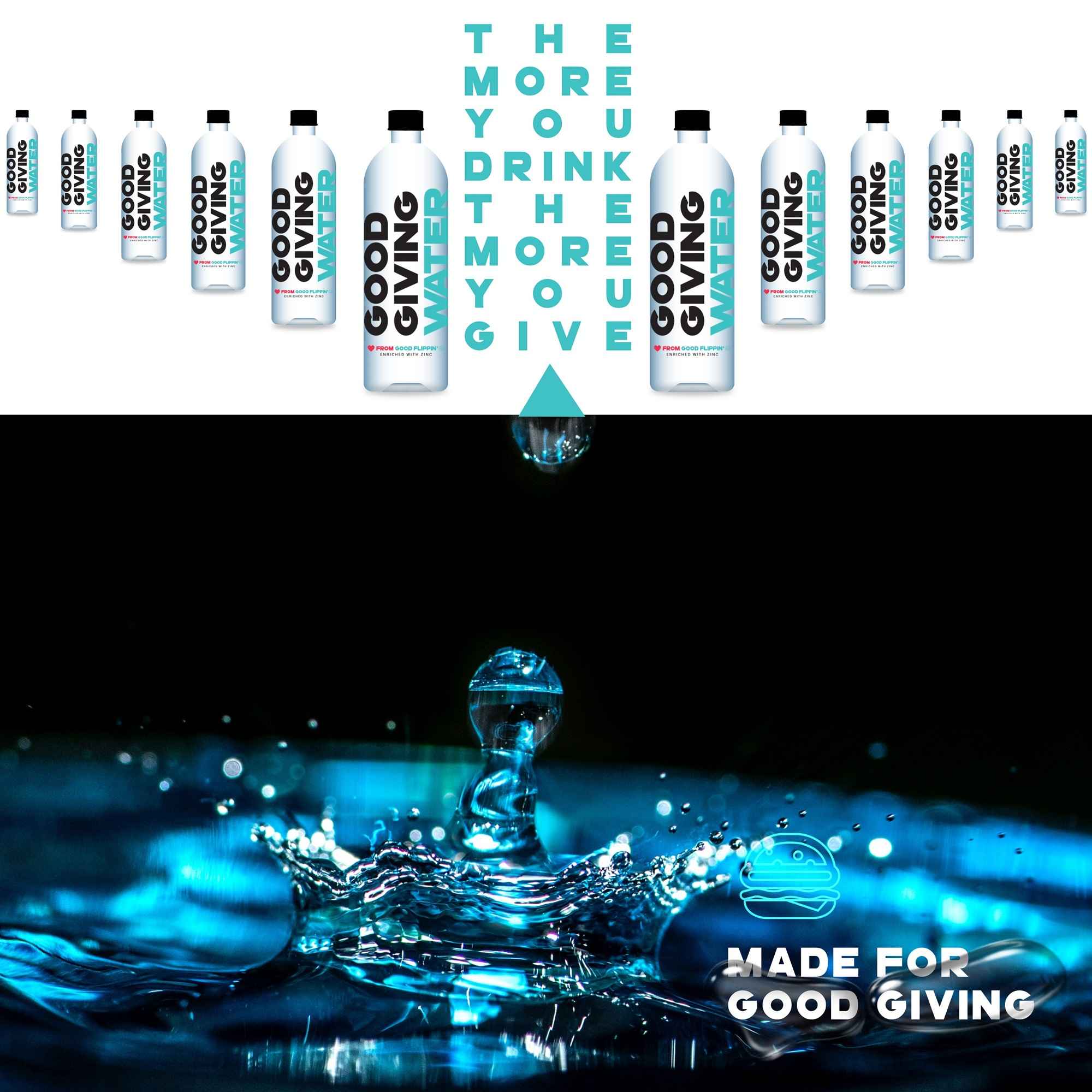 GOOD FLIPPIN' BURGERS launches Good Giving Water, ventures into Purpose